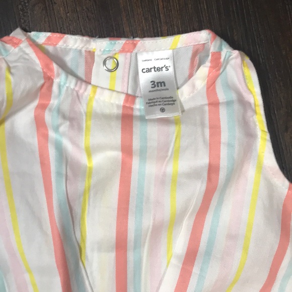 Sleeveless Stripe Multicolor Romper NWOT - Picture 3 of 6